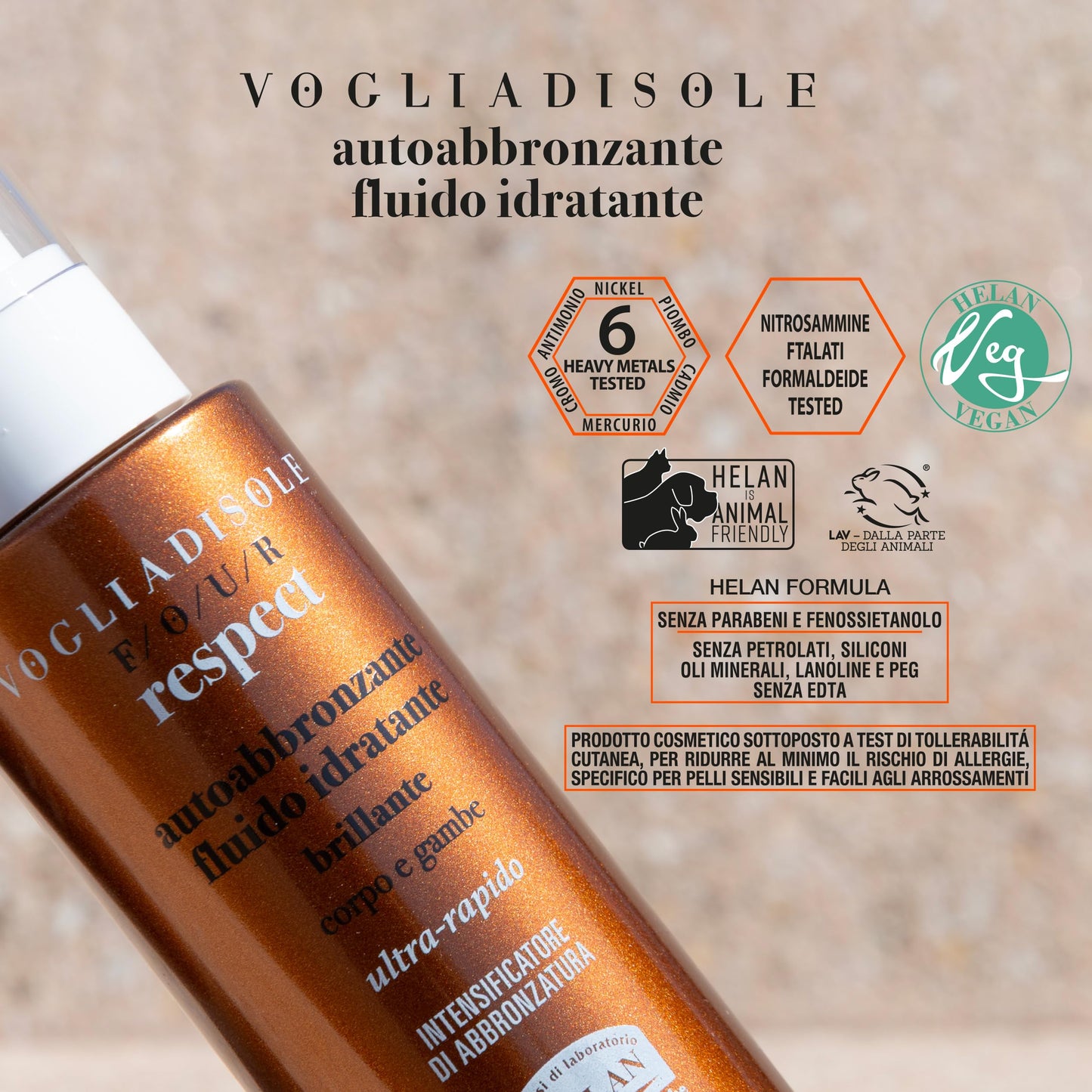 Helan Voglia di Sole – Autoabbronzante Fluido Idratante Brillante