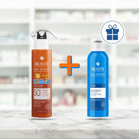 COMBO Rilastil Sun System BB Spray Vapo SPF50+ + Mousse Doposole