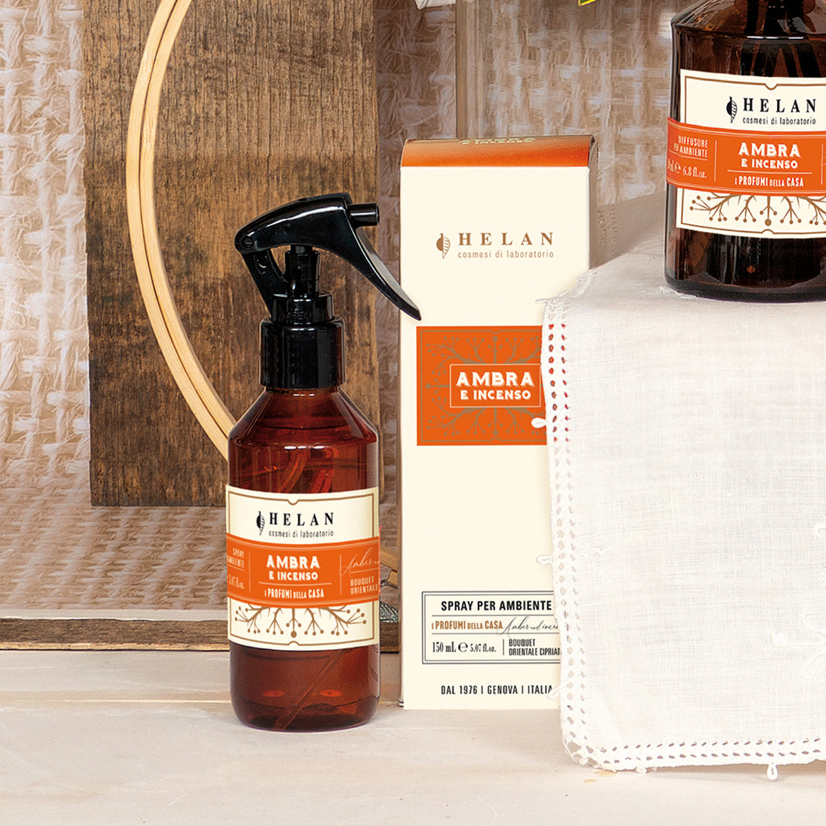 Ambra e Incenso – Spray per ambiente 150 ml – Helan