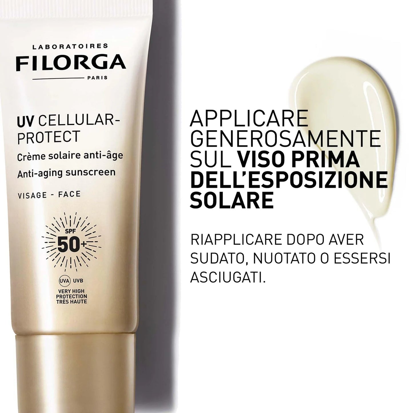 Filorga UV Cellular-Protect Face – Crema Solare Viso Anti-Età SPF50+
