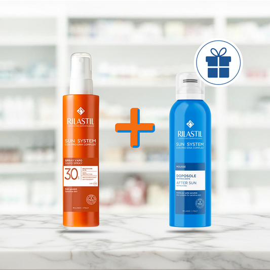 COMBO Rilastil Sun System Crema Solare SPF30 200ml + Rilastil Sun System Mousse Doposole Rinfrescante