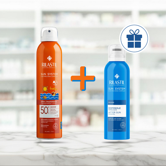 COMBO Rilastil Sun System BB Transparent SPF50+ Mousse Doposole