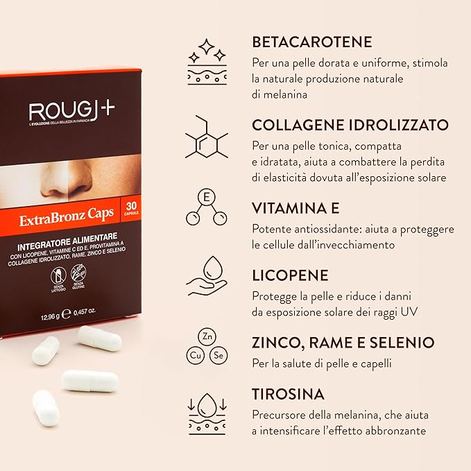Rougj Caps ExtraBronz – Integratore Solare 30 Capsule