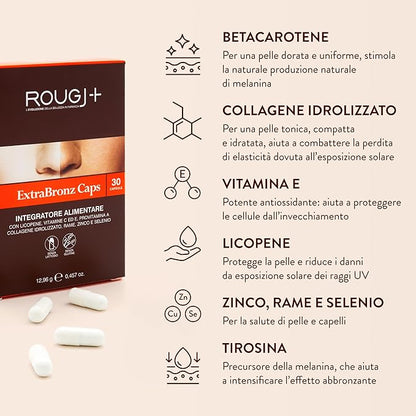 Rougj Caps ExtraBronz – Integratore Solare 30 Capsule