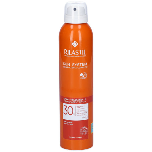 COMBO: Rilastil Sun System Spray Solare Trasparente SPF30 200ml + Rilastil Sun System Mousse Doposole Rinfrescante