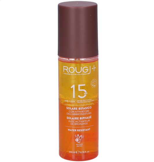 Rougj Solare Bifasico SPF15 Intensificatore Abbronzatura 200ml