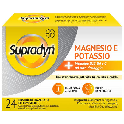 Supradyn Magnesio e Potassio – 24 Bustine Effervescenti + Omaggio Borsa Termica