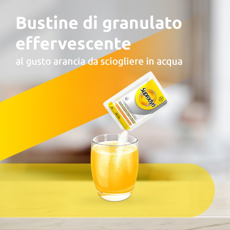 Supradyn Magnesio e Potassio – 24 Bustine Effervescenti + Omaggio Borsa Termica